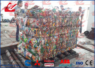প্লাস্টিক বোতল এবং cartons জন্য 125 টন অনুভূমিক বেলার বর্জ্য পেট বোতল বলি মেশিন